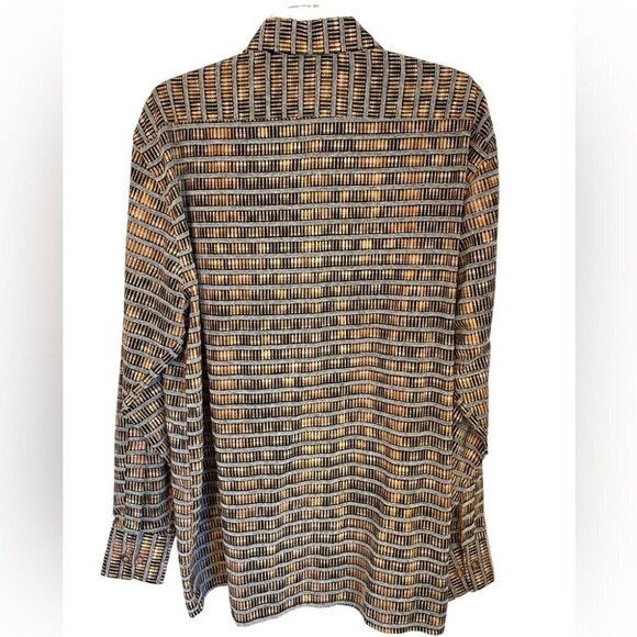 MileStone Authentic Sepia Toned Long  Sleeve Dress Shirt Mens XXLg - Picture 2 of 15